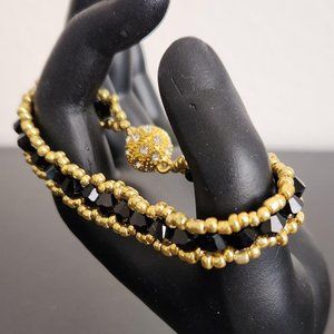 Black Swarovski Crystal Handmade Bracelet